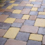 Тротуарна плитка Золотий Мандарин Плац 160х60 мм на сірому цементі коричневий Хмельницький