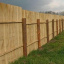 Установка дерев'яного паркану з нефарбованих щитів 2х2 м 25 мм Бушеве