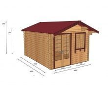 Строительство деревянного дома из профилированного бруса 6х4 м