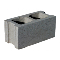 Блок бетонный пустотный ЮНИГРАН заборный М-50 400х200х200 мм серый стандарт Кропивницкий