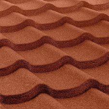 Композитная черепица QueenTile 1-тайловая 1150x400 мм terra-cotta