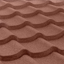 Композитная черепица QueenTile 1-тайловая 1150x400 мм rosso