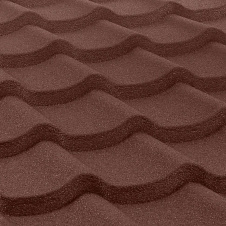 Композитная черепица QueenTile 1-тайловая 1150x400 мм brown