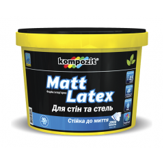 Краска интерьерная Kompozit Matt Latex матовая 0,9 л снежно-белый Луцк