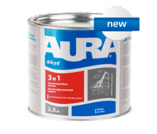 Грунт-эмаль Aura 3 в 1 А 2,5 кг серый
