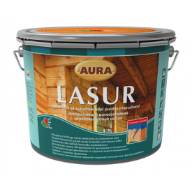 Декоративно-защитное средство для деревянных фасадов Aura Wood Lasur 2,7 л орех