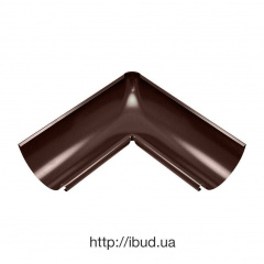 Зовнішній кут жолоба Акведук Преміум 90 градусів 125 мм коричневий RAL 8017 Дніпро
