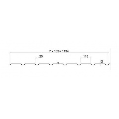 Профнастил Ruukki Т15-115 Purex фасадний 13,5 мм темно-сірий Кропива
