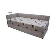 Кровать Вика Болеро с матрасом мебельная ткань 82х202x65 см