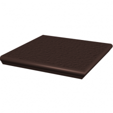 Ступень клинкерная с капиносом угловая Paradyz Natural BROWN DURO 33x33 см