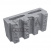 Блок декоративный Силта-Брик Серый 14 канелюрный 390х190х140 мм