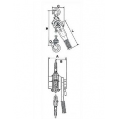 Таль ланцюгова Haklift VTA800 важільна 0,8 т Талалаївка