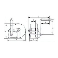 Лебідка канатна BHW 2600 ручна 1150 кг Дубно