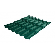 Металлочерепица RAUNI Premium 1180/1100 мм 0,45 мм Polyester SeAH Steel (Корея) RAL 6005
