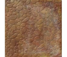 Тротуарная плитка Rocky Морская галька 35х390х390 мм коричневый мрамор