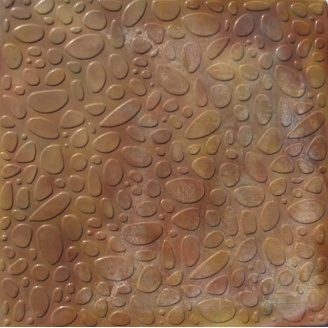 Тротуарная плитка Rocky Морская галька 35х390х390 мм коричневый мрамор
