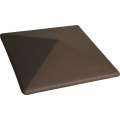 Кришка ковпак для забору Пряма коричнева 390х390 мм Київ