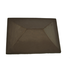 Крышка колпак для забора Китай коричневая 450х450 мм Ровно