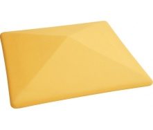 Кришка ковпак для забору Пряма 580x580 мм жовта
