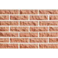 Фото - Цегла облицювальна ECOBRICK скеля, рваний камінь 250х100х65 мм брусничний Цегла облицювальна ECOBRICK скеля, рваний камінь 250х100х65 мм брусничний