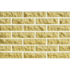 Кирпич облицовочный ECOBRICK скала рваный камень 250x100x65 мм слоновая кость Киев