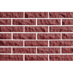Цегла облицювальна ECOBRICK скеля рваний камінь бордовий 250x100x65 мм Київ