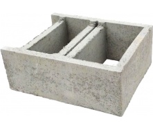 Блок фундаментный несъемной опалубки двойной 400х500х200 мм серый