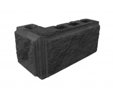 Блок декоративный угловой фасковый 390х190 мм черный