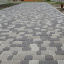 Тротуарна плитка Золотий Мандарин Старе місто 120х60 мм на сірому цементі чорний Харків
