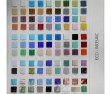 Мозаика стеклянная на бумаге Eco-mosaic ОДНОТОННАЯ 20x20 мм
