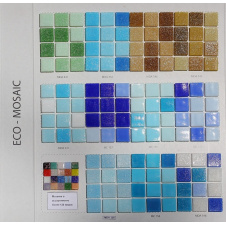 Мозаїка скляна на папері Eco-mosaic МІКС 20x20 мм