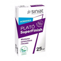 Фінішна шпаклівка SINIAT PLATO SuperFinish гіпсова 25 кг білий Суми