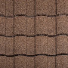 Композитная черепица Metrotile Roman 1280x410 мм coffee