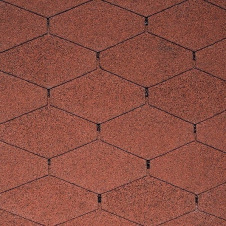 Фото - Битумная черепица IKO Diamant 284х1000 мм 10 Tile Red Битумная черепица IKO Diamant 284х1000 мм 10 Tile Red
