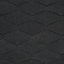 Фото - Битумная черепица IKO Diamant 284х1000 мм 01 Black Битумная черепица IKO Diamant 284х1000 мм 01 Black