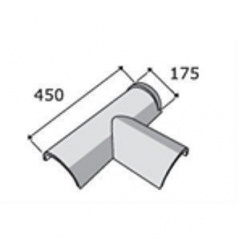 Т-подібний гребінний елемент Metrotile 450x175 мм червоний Житомир