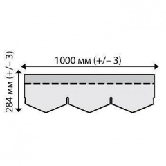 Бітумна черепиця IKO Monarch-Diamant 284х1000 мм 10 Tile Red Київ
