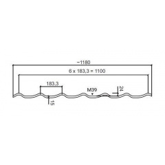 Металочерепиця Ruukki RanTech M3940 Polyester 0,40 мм RAL-8017 (Шоколадний) Кривий Ріг