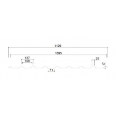 Профнастил Ruukki T20 Crown BT 0,50 мм RR-887 (Каштан) Коростень