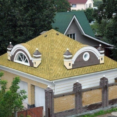 Гнучка черепиця Katepal Katrilli 1000х317 мм Золотий пісок Васильків