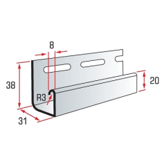 Планка J-trim Альта-Профиль Alta-Siding 3660 мм белый Куйбышево