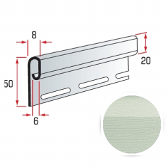 Планка фінішна Альта-Профіль Alta-Siding 3660 мм сіро-зелений Кропива