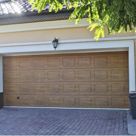 Ворота гаражные секционные Ryterna R40 woodgrain филенка Golden oak