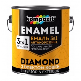 Эмаль антикоррозионная Kompozit DIAMOND 3в1 2,5 л черный