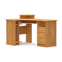 Письменный стол Мебель-Сервис угловой МДФ 750х1300х900 мм ольха Ровно