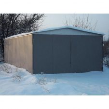 Гараж из черного металла 1,5 мм 6х3,5х2 м