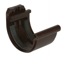Муфта желоба Nicoll 25 ПРЕМИУМ на резиновых уплотнителях 115 мм коричневый