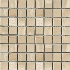 Мозаика мраморная матовая MOZ DE LUX STONE C-MOS TRAVERTINE LUANA POL 15х15х10 мм