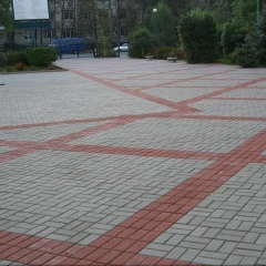 Тротуарна плитка Золотий Мандарин Цегла стандартна 200х100х80 мм сірий Київ
