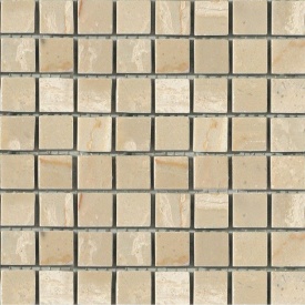 Мармурова мозаїка матова MOZ DE LUX STONE C-MOS TRAVERTINE LUANA POL 15х15х10 мм